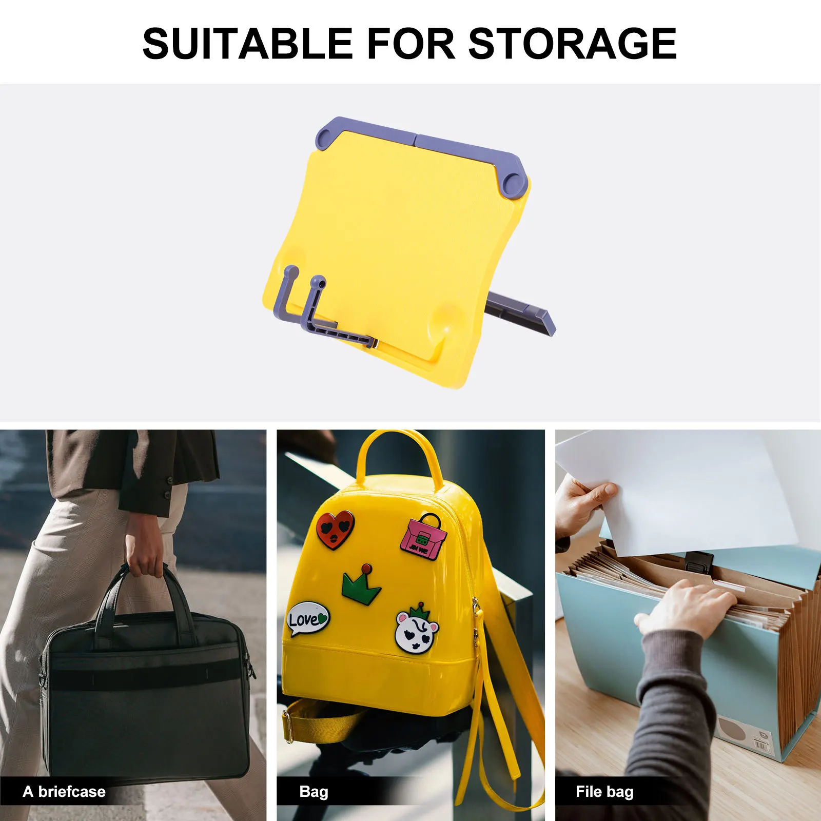 

Folding Desktop Stand Bookshelf Simple Reading Household Shelve Pvc Holder Student Musical