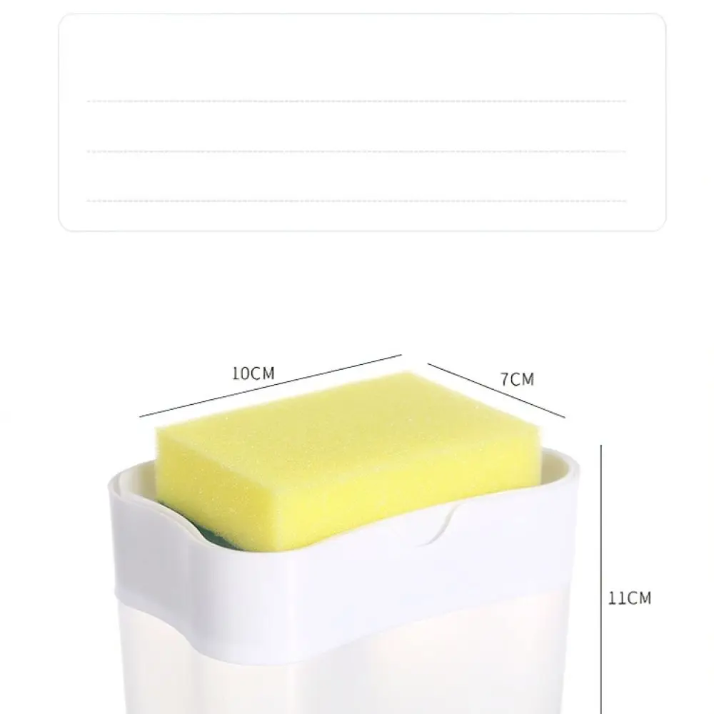 Efficient Kitchen Sink Soap Dispenser Manual Press Pump Scrubber Sponge Holder Household Cleaning Organizer Tool