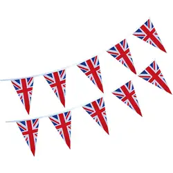 Flag Banner Union Jack Party British United Garland Uk Hanging Triangle String Jubilee Decorations Pennant Kingdom Flags Bunting