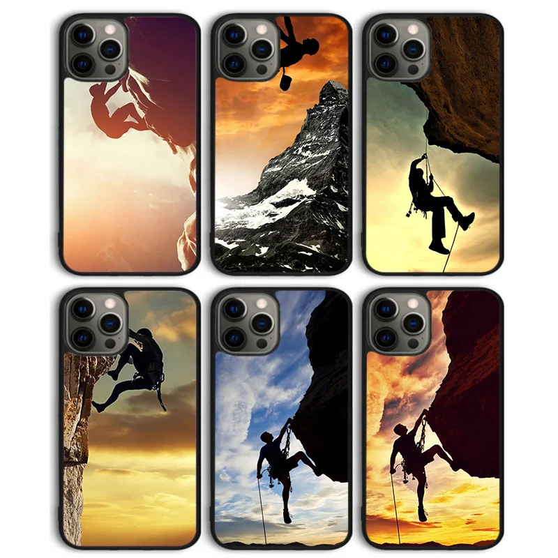

Mountain Climbing Adventure Sports Phone Case Cover for iPhone 17 Air 16 15 14 13 11 12 Pro Max Plus Shell Coque