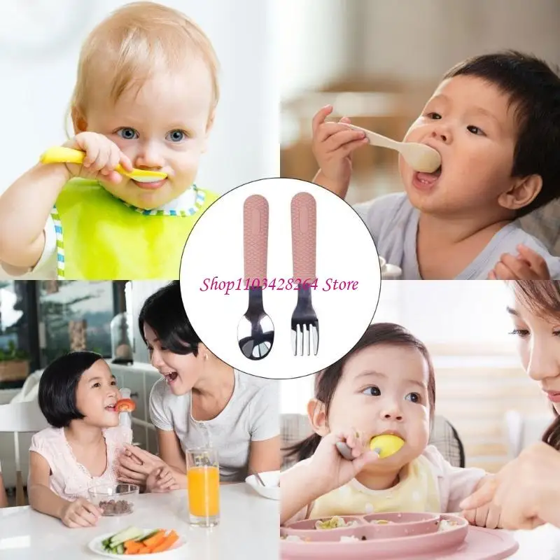

Children Cutlery Spoon Fork for Toddlers Stainless Children Fork and Spoons