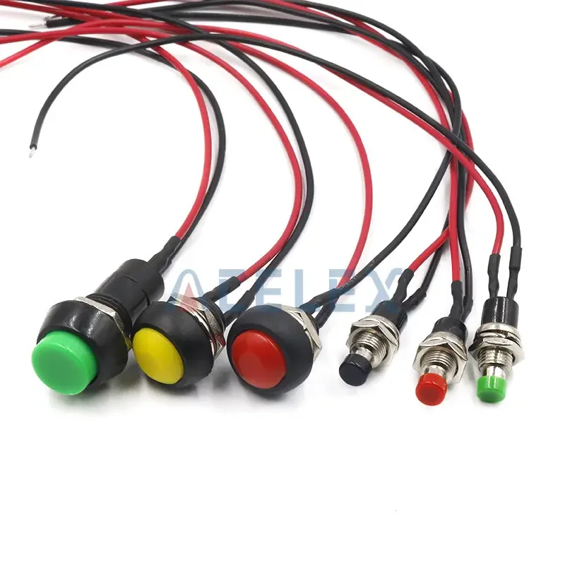 Push button switch waterproof small car circuit wire speaker electrical mini boat shape round line