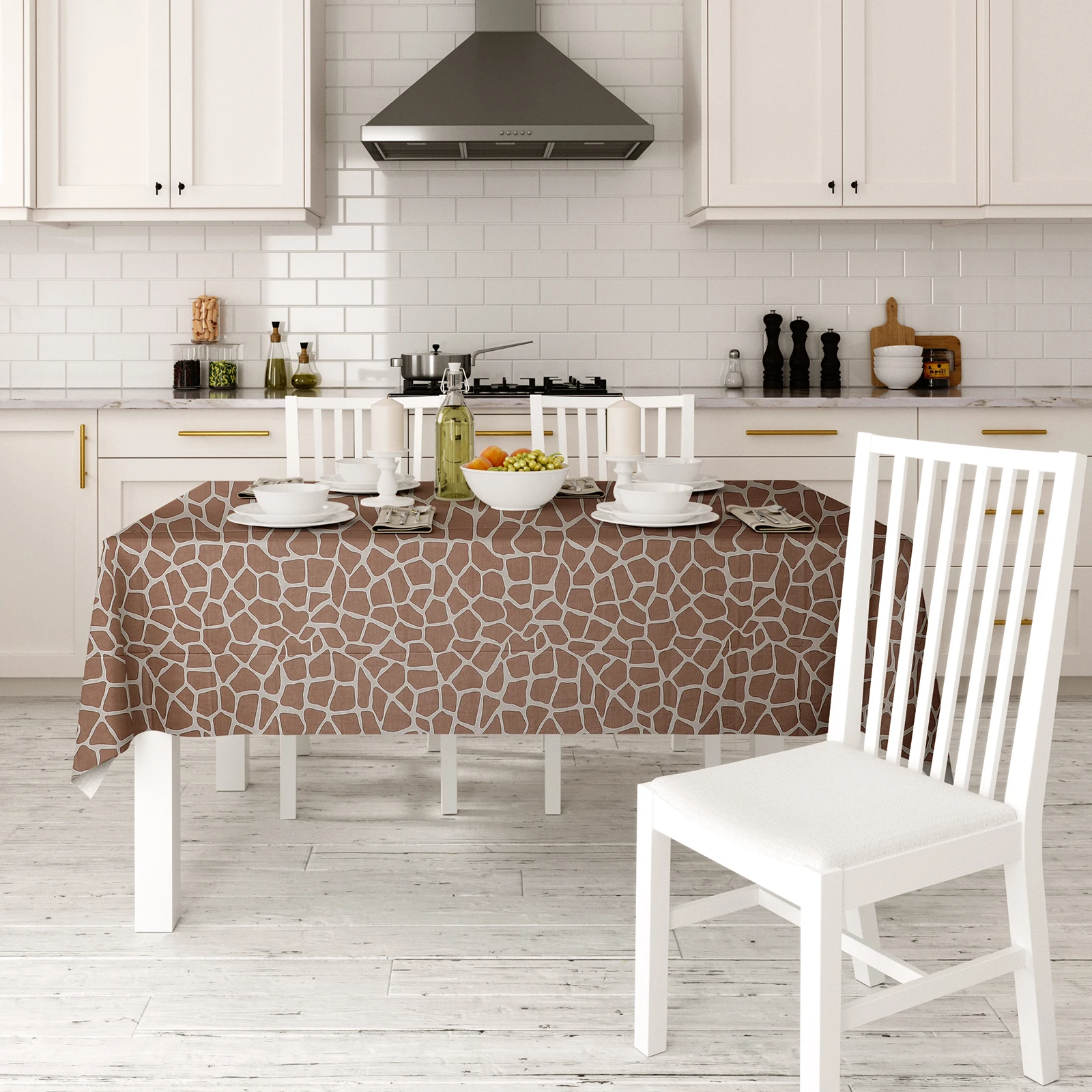 

2Pcs Deer Grain Table Covers Decorative Waterproof Tablecloths Party Dinner Table Decoration Home Party Supplies Desk Protective