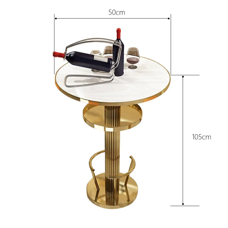 Bar Round Table Matching Table with Stainless Steel
