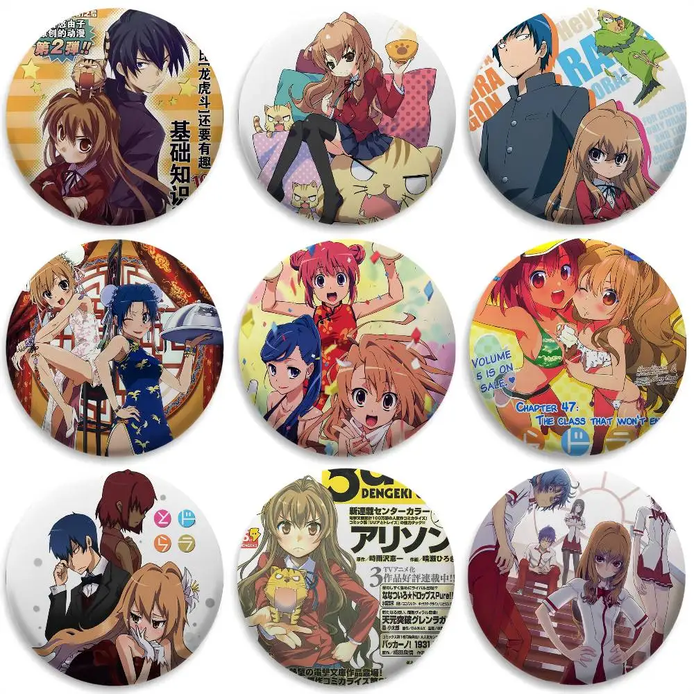 

TIGER D-DRAGON Anime Badges Round Exquisite Badge Brooches Creative Pins For Clothes Hat Backpack Gift Accessories