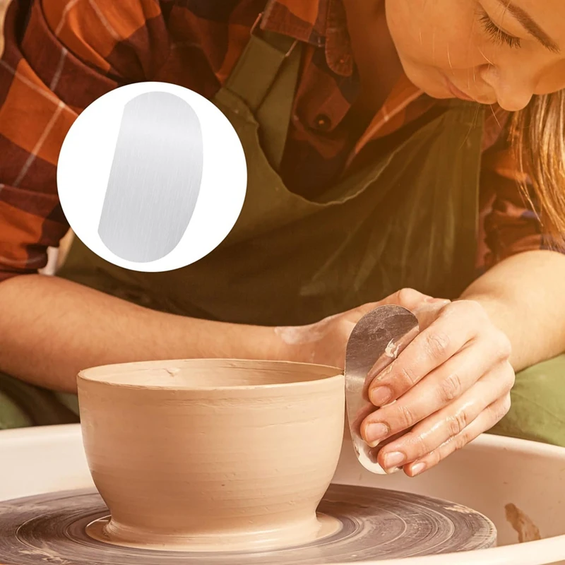 N91R-10Pcs Pottery Scraper Tool, Stainless Steel Pottery Serrated Tool For  Sculpting Shaping Smoothing Crafts