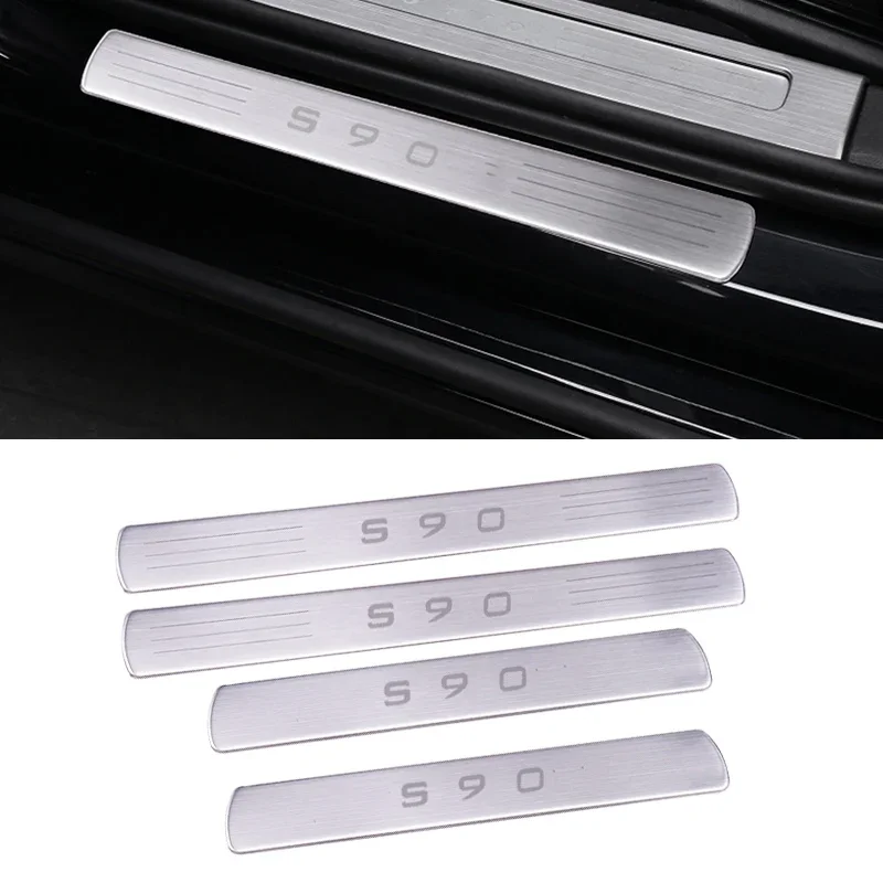 Car styling For volvo xc60 xc90 s90 XC40 s60 v60 Auto Accessories Car Threshold Bar Welcome Peda car sticker Interior decoration