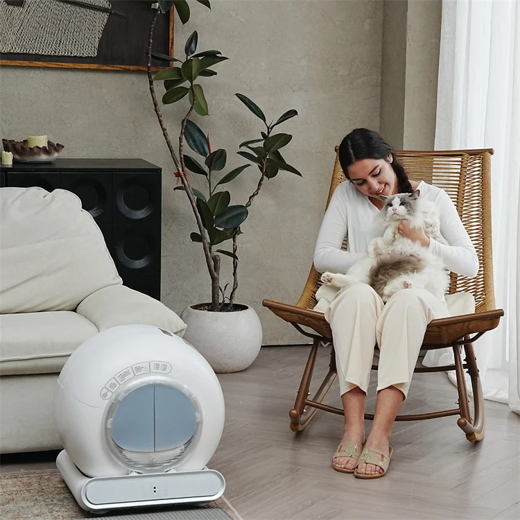 Enclosed Large Cat Litter Box Smart Automatic Cat Toilet Self Cleaning Litter Box