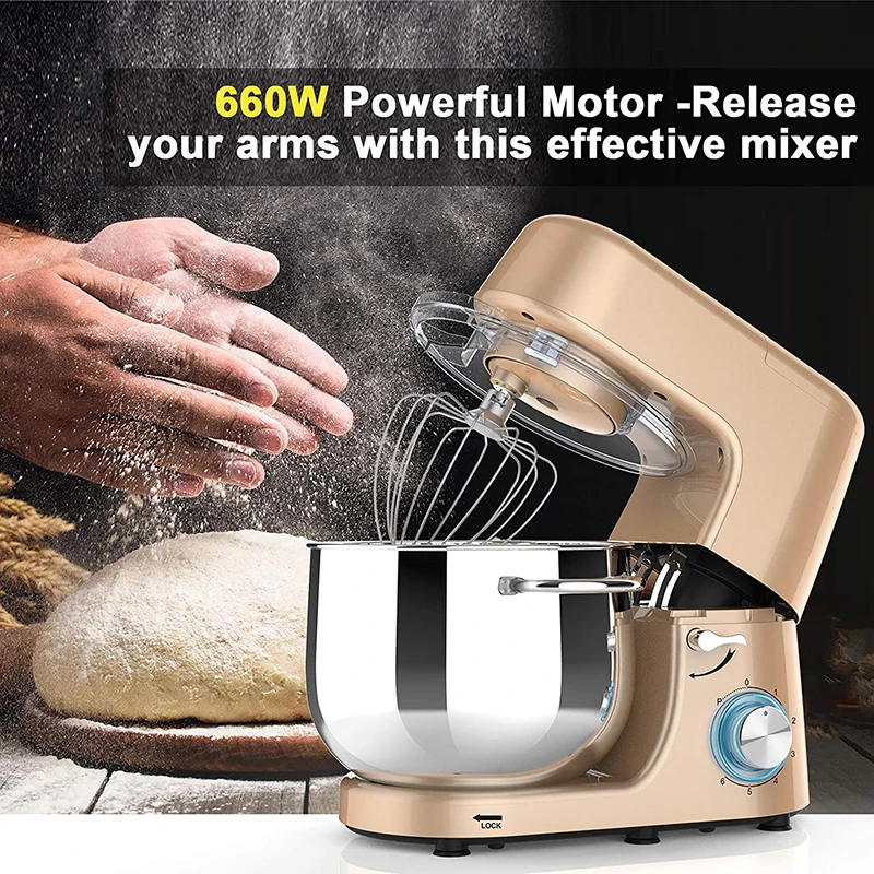 Classical Food Stand Mixer with 7.0-Litre Stainless Steel Bowl 1500W Electric Dough Kneading Machine Kitchen Appliances