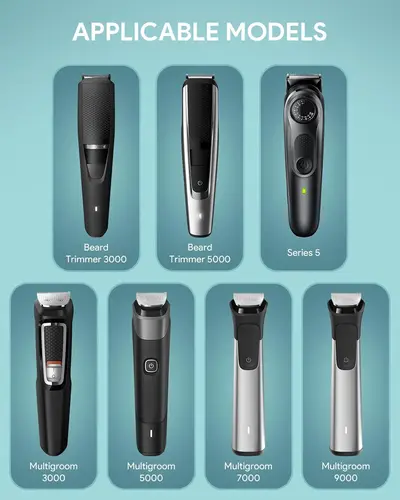 Imagen 2 del producto Estuche de viaje todo en uno compatible con Braun Series 5 y Philips Multigroom 3000-9000, compartimentos organizados, bolsa de almacenamiento duradera