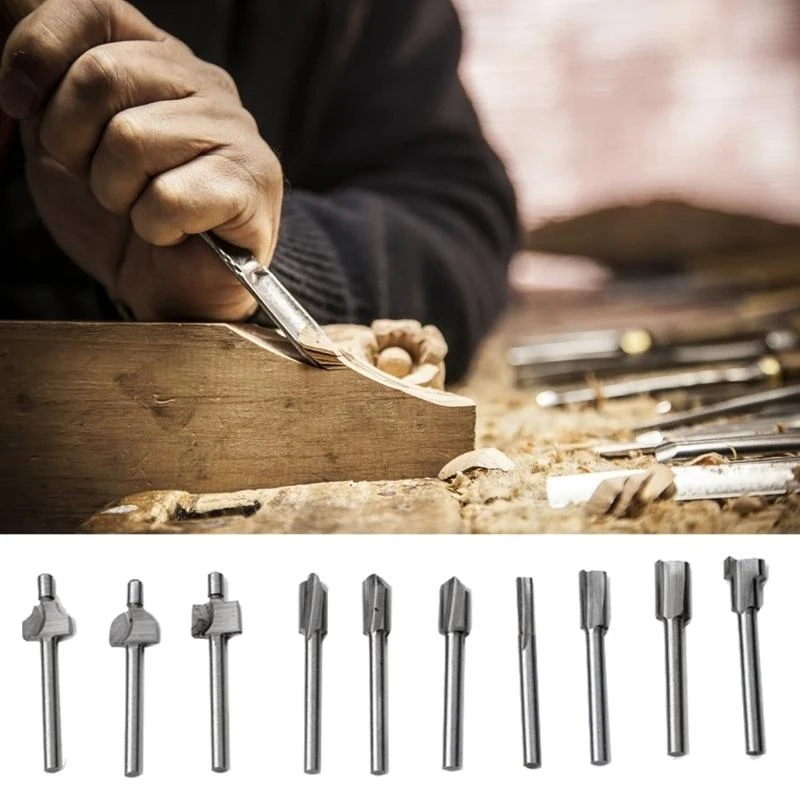 E06b 10pcs 3 мм 1/8 Shank HSS Melling Cutter Router Bites Bits Rotary Tool для использования DIY
