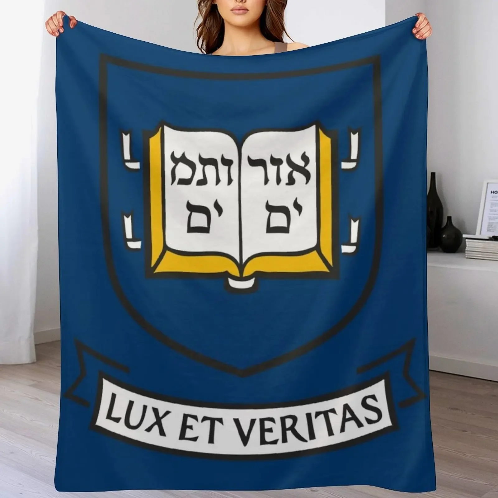 

Yale University icon Throw Blanket Bed linens Thin Polar Plaid Blankets