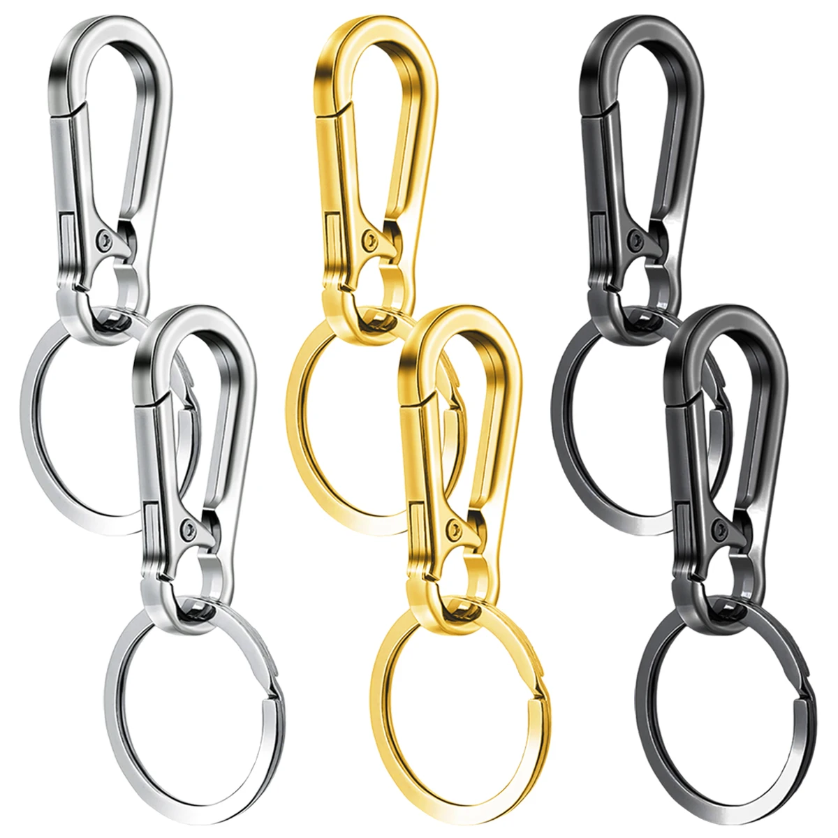 6/12/20 Pcs Alloy Clip Keychains, Durable and Stylish Suitable for Men and Women, Gift, Great for Bag and Keychain Accessories