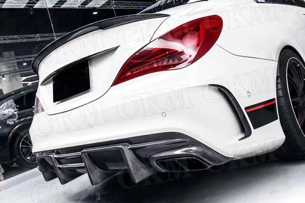 

Carbon Fiber Rear Bumper Diffuser for Mercedes Benz CLA Class W117 C117 Sport CLA45 AMG 2013-2019 FRP Rear Diffuser Lip Spoiler