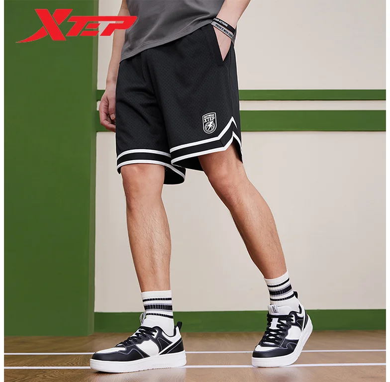 Xtep Knitting Shorts For Men 2024 Summer Lightweight  Sweatpants Comfortable Quick-Drying Breathable  Bottoms 876229600008