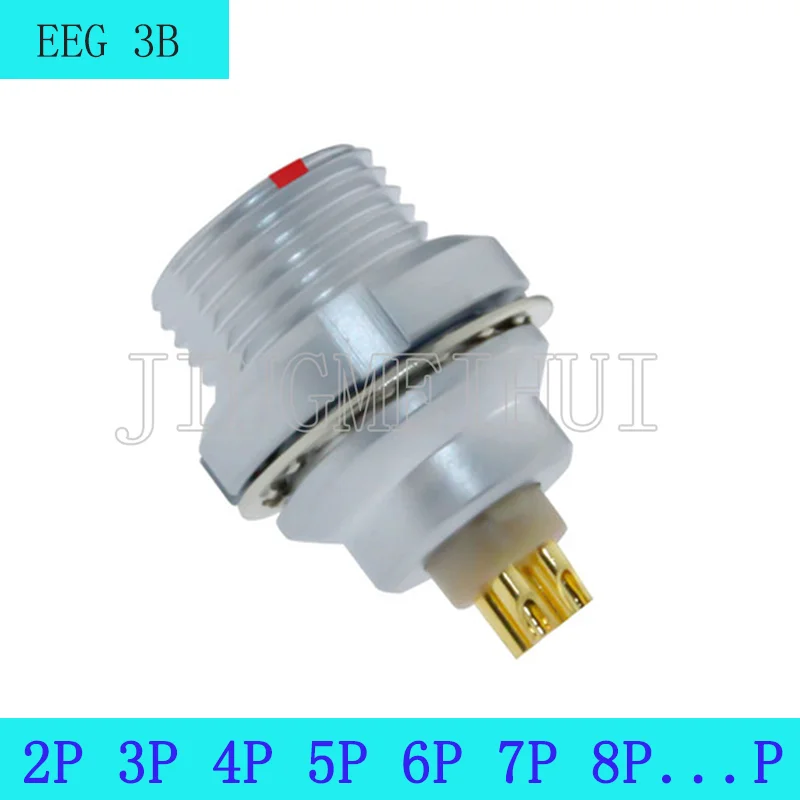 

Compatible EEG 3B 2 3 4 5 6 7 8 9 10 12 14 16 18 20 Pin Metal Circular Push-pull Self-locking Female Socket Cable Weld Connector