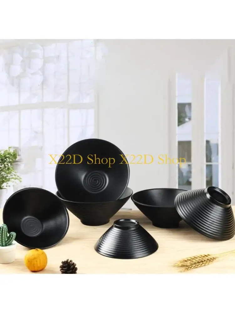 X22D Black Plastic Bowl Spoon With Nonslip Feature Classical Black Dinnerware For Family Gatherings And Outdoor Event