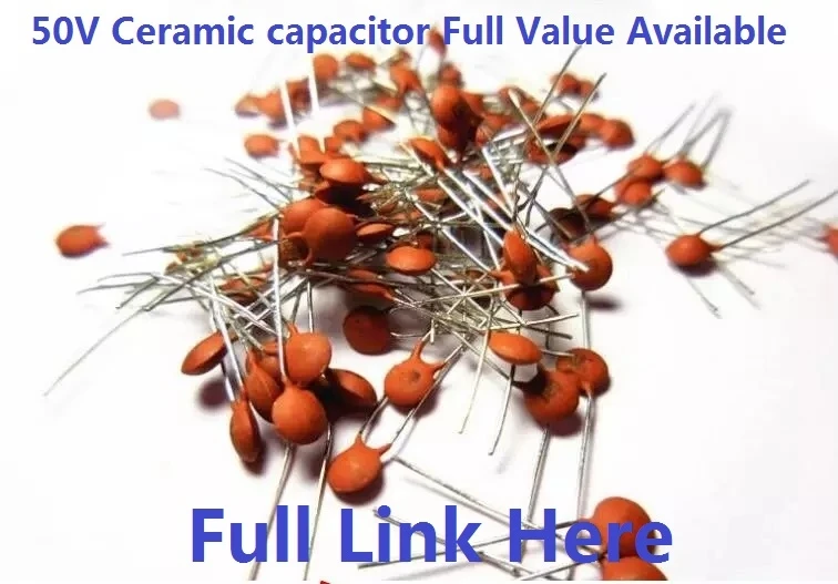 100PCS 10nF 0.01uf 10P 47P 100P 220P 330P 470P 1nf 102 103 2.2nf 222 4.7NF 472 47nf 473 100nf 6.8pf 6 Ceramic Capacitor 50V 104