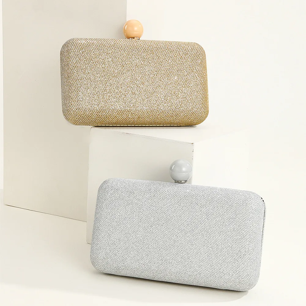 2023 New Women Evening Clutch Bags Bling Banquet Wallets With Chain Mini Wedding Dinner Purse 2 Colors Drop Shipping