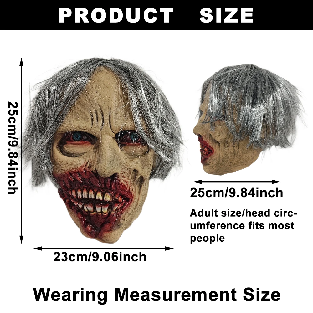 الرعب الدموي التعفير غيبوبة قناع هالوين غيبوبة تأثيري حلي ملحق واقعية مخيف اللاتكس قناع حفلة المزحة الدعائم