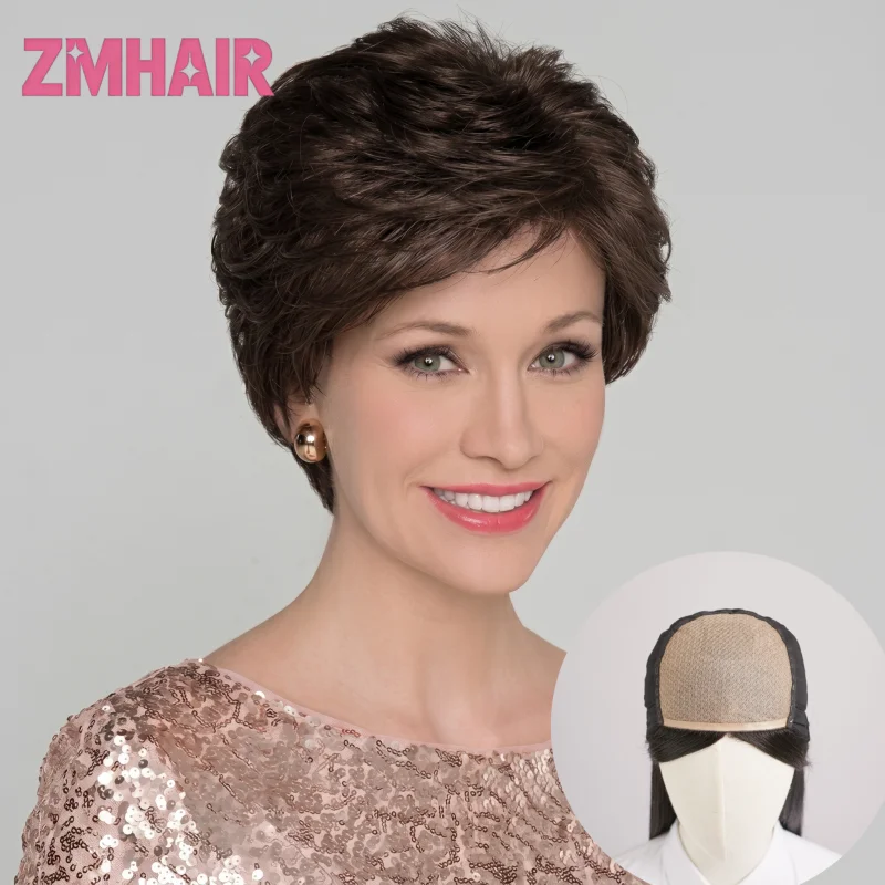 Peluca de Cabello Remy Europeo con Base de Seda 6x6, Densidad 180%, Color Negro Natural, Corte Recortado, Atada a Mano, Frente de PU sin Pegamento, Aspecto Realista