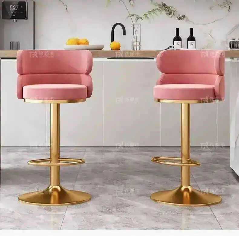 

Элегантный минималистичный барный стул с высокой спинкой, поворотный, регулируемый по высоте, для дома и столовой