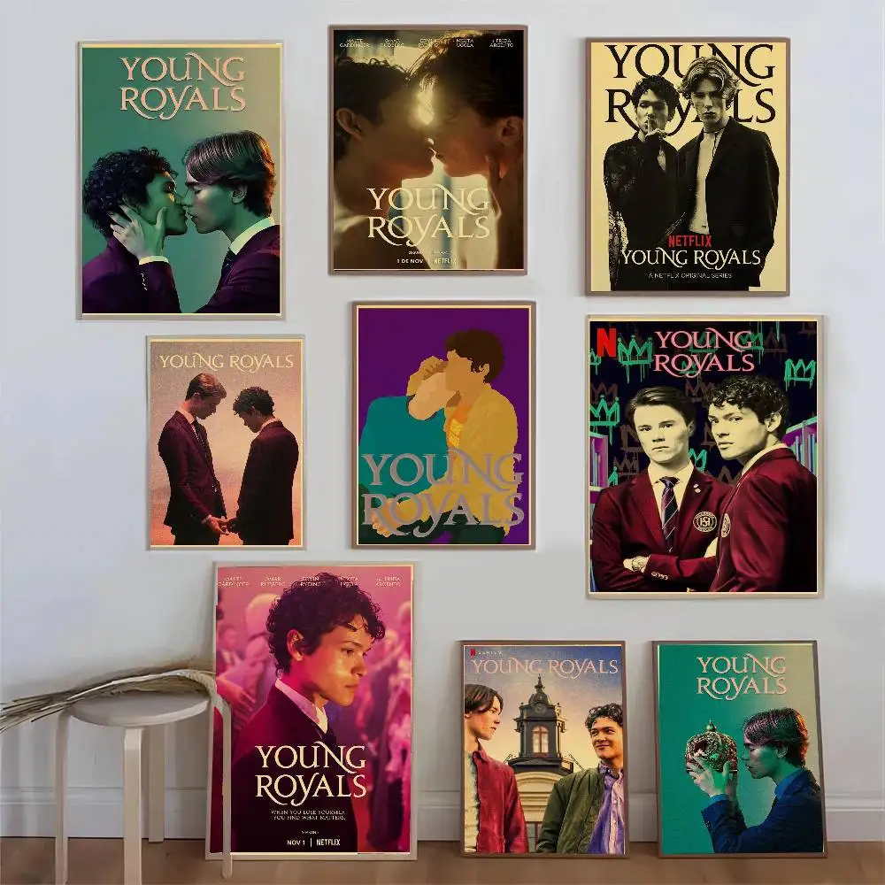 Young Royals TV Show Retro Art Sticky Wall Waterproof Home Living Room Bedroom Bar Aesthetic Decoration