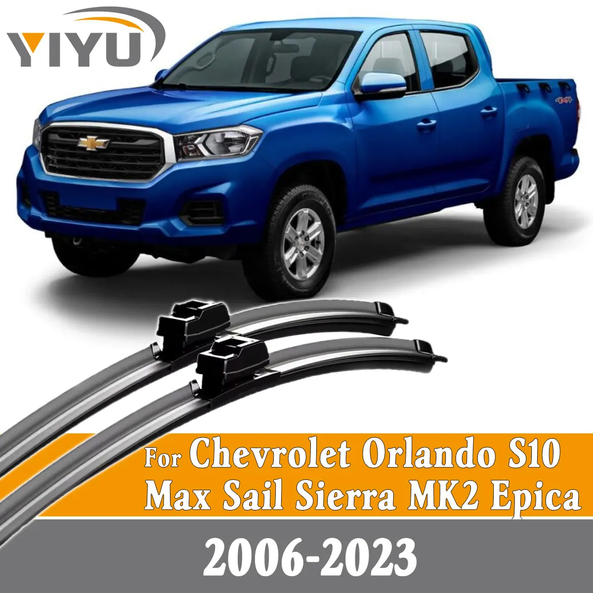 2PCS Auto Front Wischer Klingen Für Chevrolet Orlando S10 Max Segel Sierra MK2 Epica 2006-2023 Zubehör Windschutzscheibe windschutz