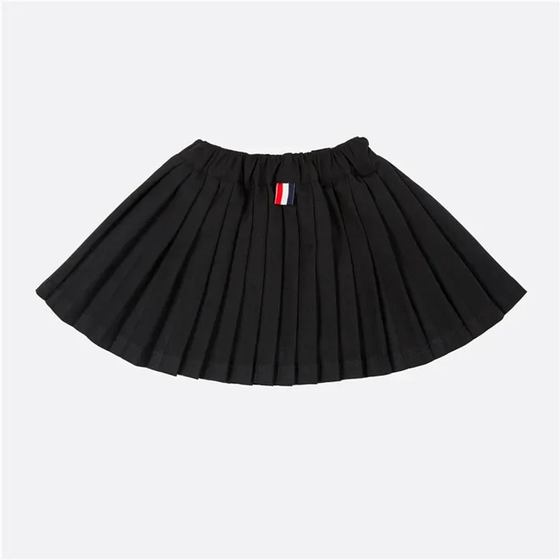 Girls Pleated Skirts Kids School Skirt Spring Autumn Solid Color Tutu Skirt Toddler Girl Dance Party Skirts Children Clothing