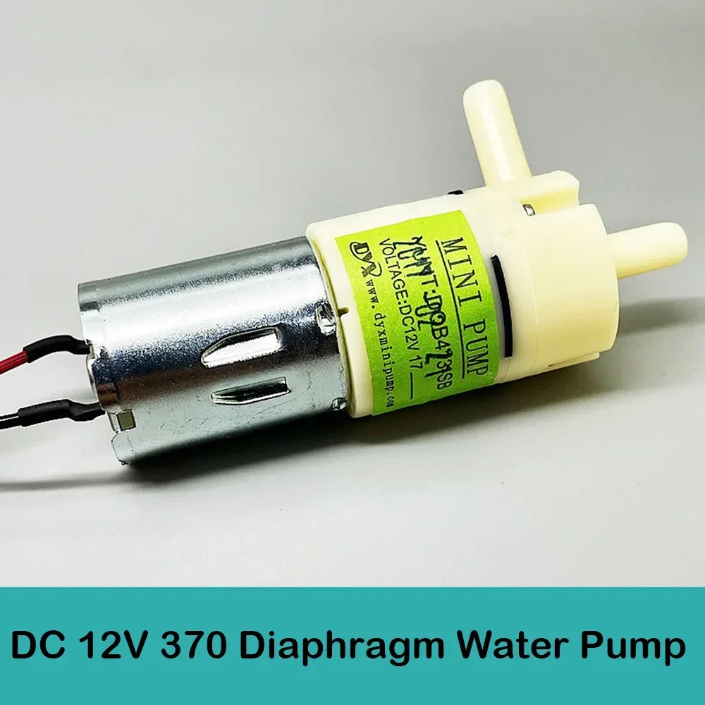 Mini 370 Self-priming Water Pump DC 12V Small Electric Diaphragm Pump 0.9L/min Carbon Brush Low Noise Long Life