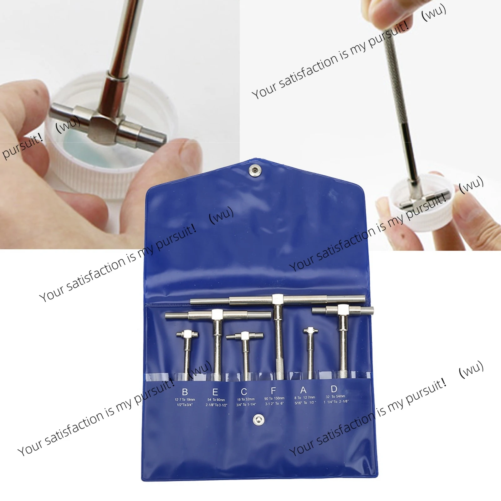 Precision Telescopic Gauge /Set Telescopic Gauge 8-150mm Adjustable Inner Diameter Gauge Micrometer Measuring Tools