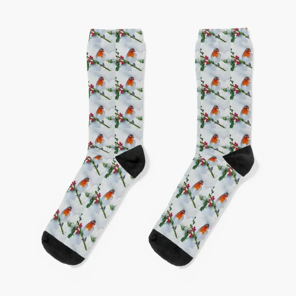 European Robin Socks Heating sock floor valentine gift ideas christmas gifts Socks Male Women's