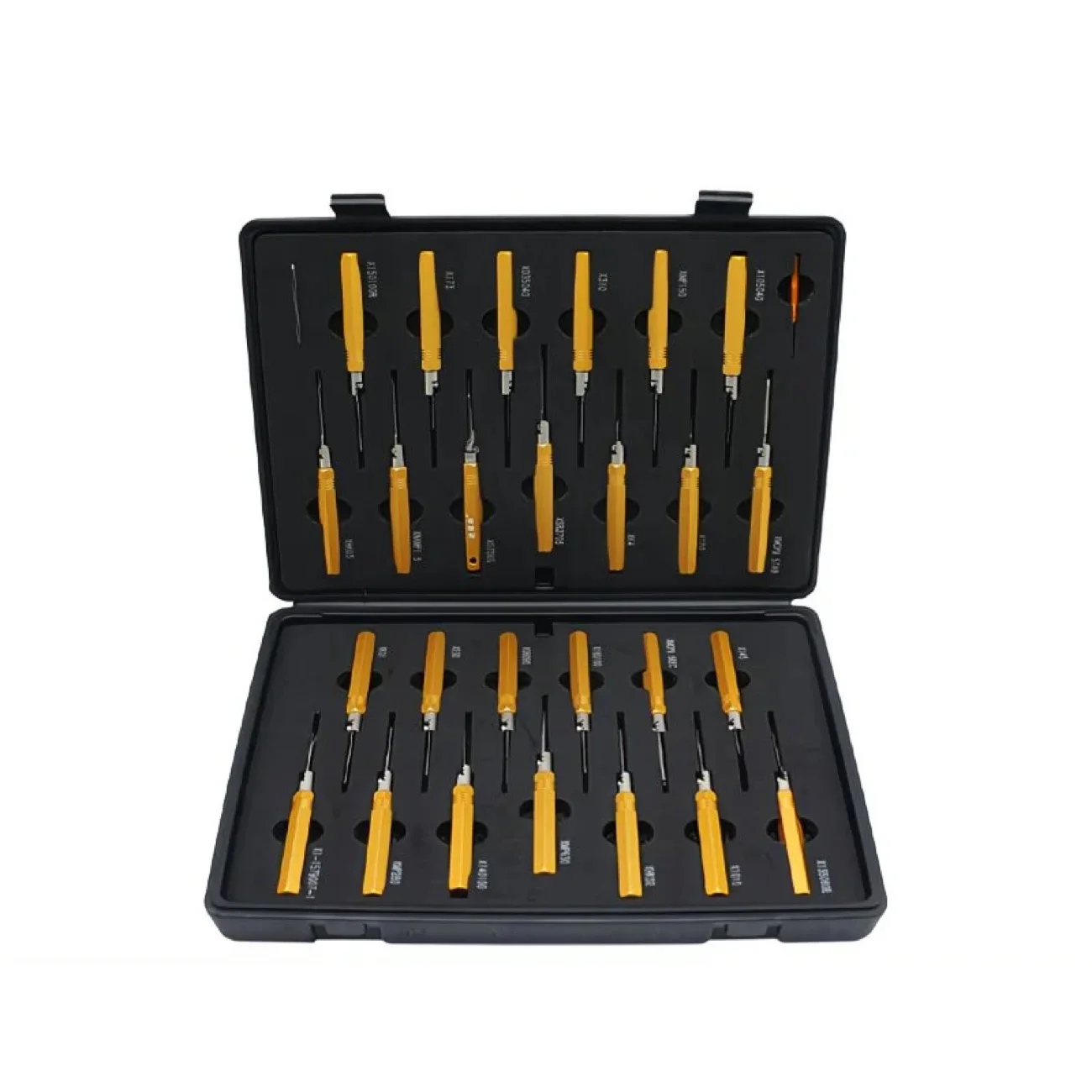 

27-Pc Metal Terminal Pin Extractor Kit for Automotive & Aviation - Wire Harness Connector Removal Tool Set with Steel Pin Pusher