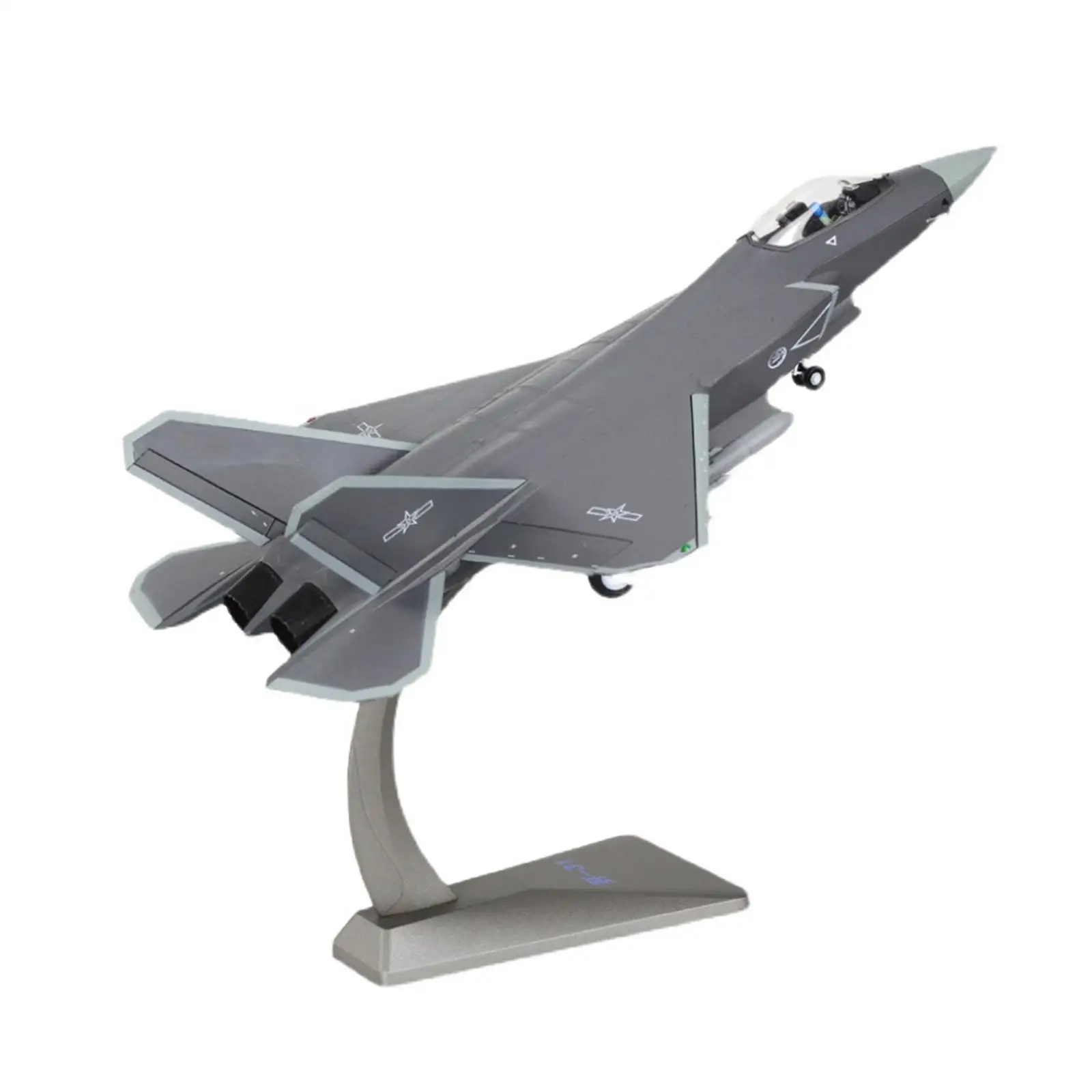 Alloy 1/72 J31 Airplane Diecast Model Rubber Wheels Metal Fighter Jet Model with Display Stand for Office Shelf Bar Home Cafe