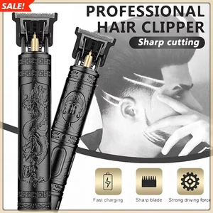 ヴィンテージT9プロフェッショナルメンズヘアクリッパーポータブルコードレスUSB充電式ビアードトリマーバーバーショップ男性グルーミング 6 Best Sales Babyliss Proコンボ-2