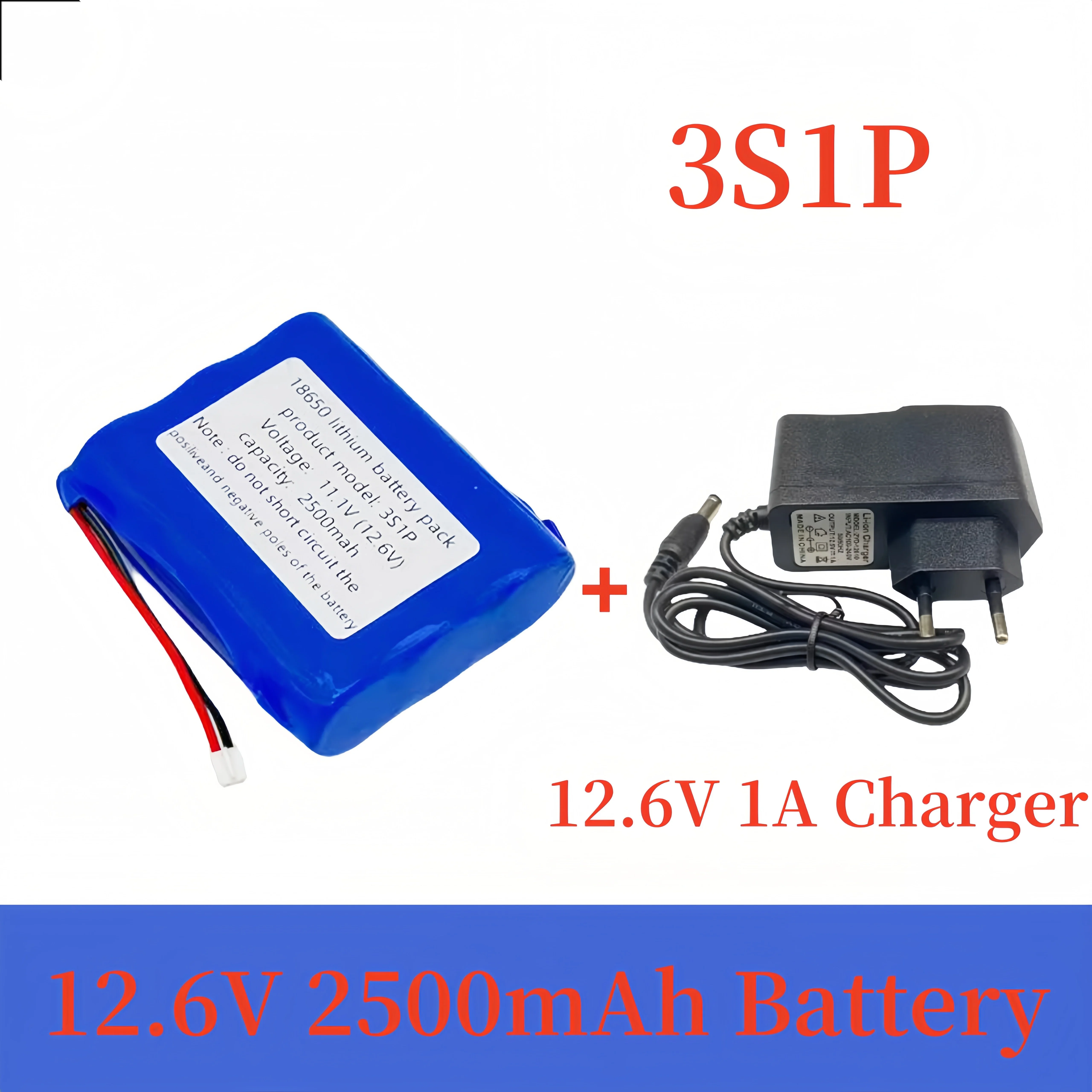 

3S1P 12.6V lithium-ion battery pack with BMS 2500mAh, replacing backup power for CCTV camera