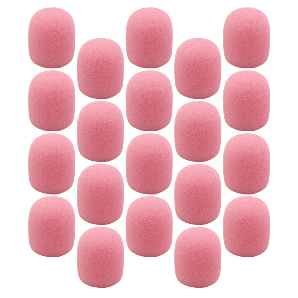 

20Pcs Microphone Foam Cover Mini Sponge Windproof Protective Covers for Mic Lasting Practical Replacement Mic Accessories