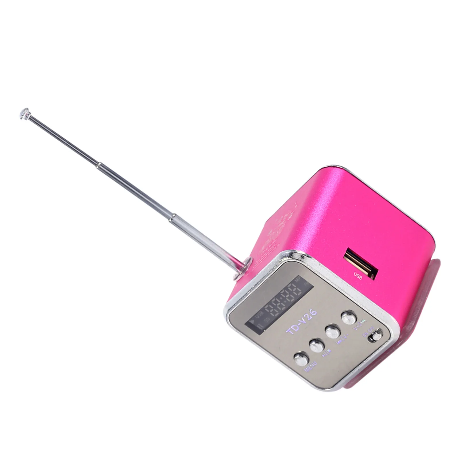 مشغل موسيقى صغير مكبر صوت محمول راديو FM PC يدعم بطاقة TF وقرص U مشغل موسيقى محمول مشغل موسيقى صغير