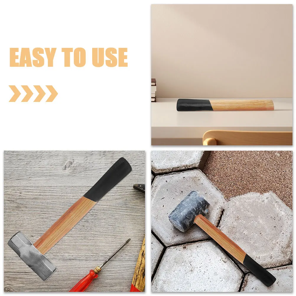 مقبض المطرقة استبدال مقبض خشبي قوي لماسون مربع رئيس المطارق الراحة قبضة أداة مقاومة للاهتراء جزء الاستخدام في الهواء الطلق #5