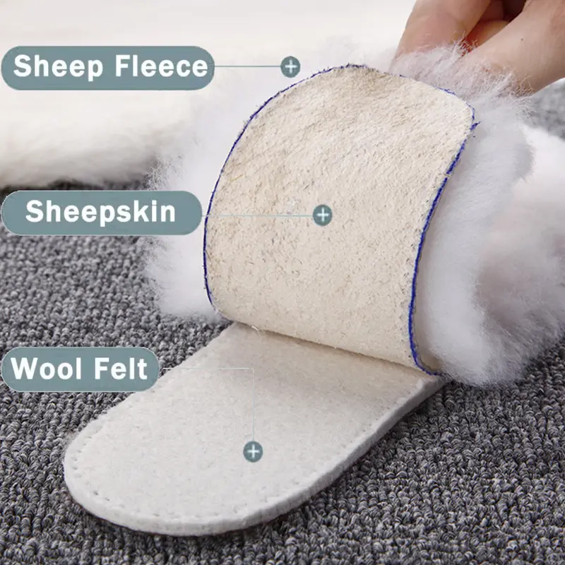 Genuine Sheepskin Fleece Insoles Men Women Winter Thick Cashmere Thermal Real Wool Insoles for Shoes Inner Soles for Snow Boots - Image 4