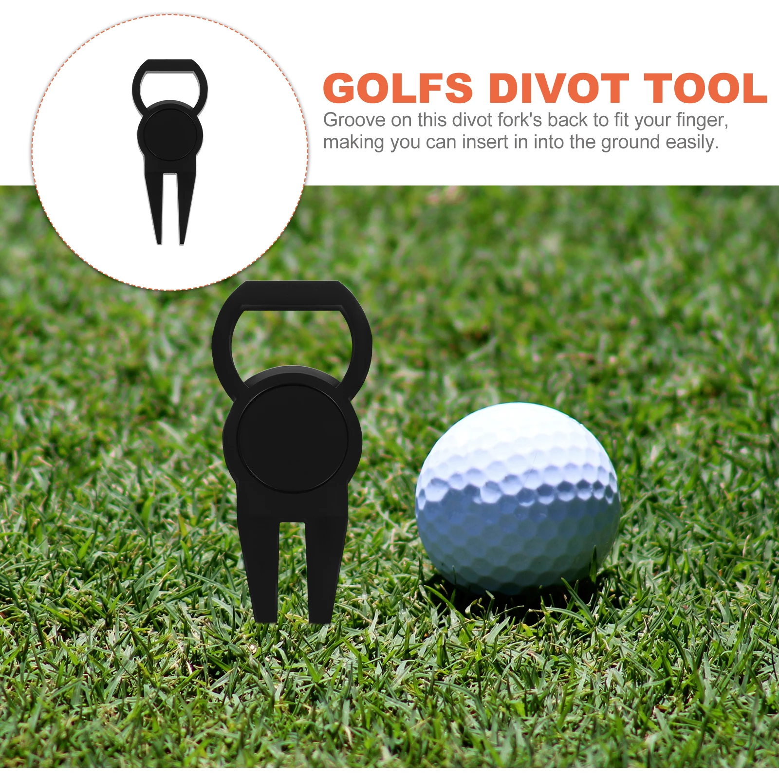 

Ball Fork Turf Repair Tool Golf Marking Divot Tools Wear Resistant Metal Golfs Green Fork Compact Outdoor Lawn Sports Equipment