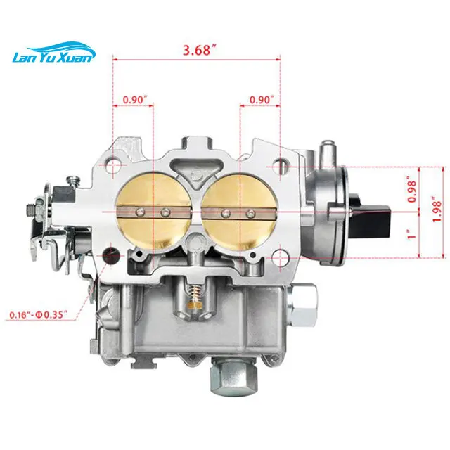 H 268K Mti Gloednieuwe 2 Bbl Marine Carburateur Voor Mercruiser Rochester Mercarb 3.0l  Cyl Auto Motor Met Elektrische Choke