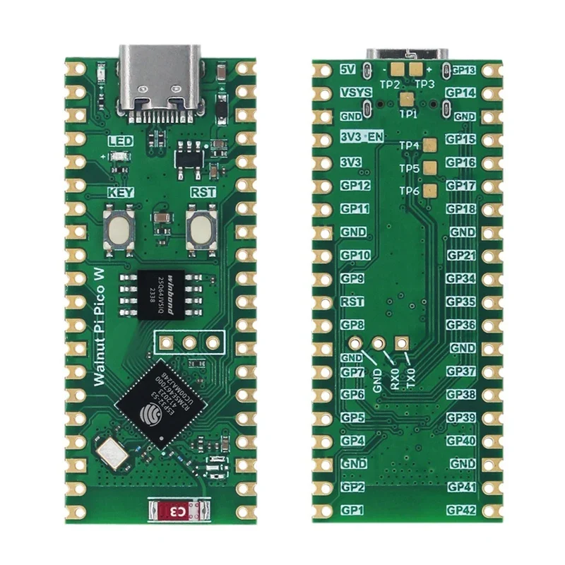 Walnut Pi PicoW ESP32-S3 Development Board MicroPython Programming 2.4G WiFi 802.11 B/G/N+Bluetooth 5 for Raspberry Pi Pico