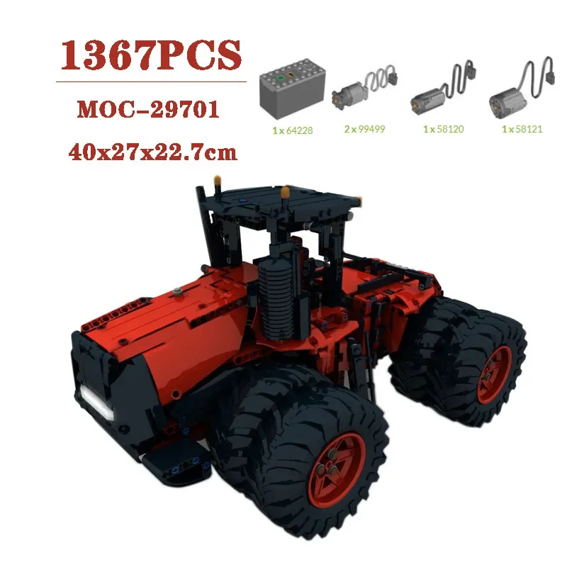 

Classic Custom MOC-29701 Custom RC Tractor Building Blocks 1367pcs Boy Birthday Christmas Toy Gift