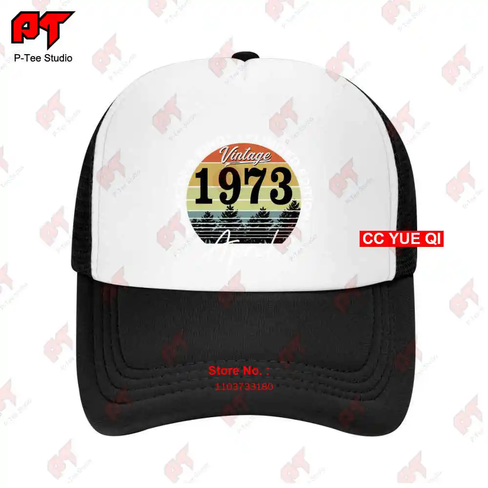 Gorras de béisbol para cumpleaños, gorra de camión, D1W4, abril de 1973