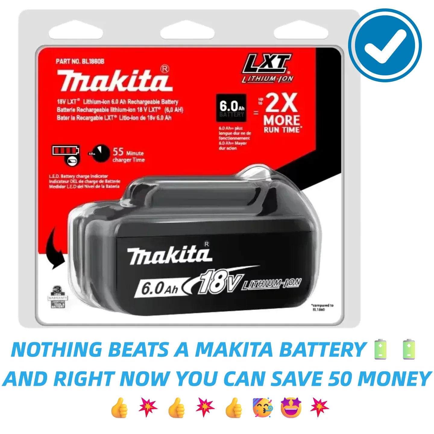 

Makita LXT Tools XPH26Z, XDT28Z, XSR16Z, XSS17Z All-Day Run-Time for Heavy-Duty JobsDurable Cells for Long Lifespan⚡18v battery
