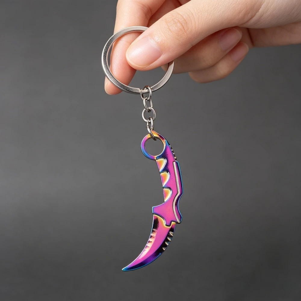 Valorant Metall-Modell-Schlüsselanhänger für Herren und Damen, Mini-Taschenanhänger, Schwert-Anime-Kinderspielzeug, Auto-Dekorationsanhänger, Geschenk – Detail 1