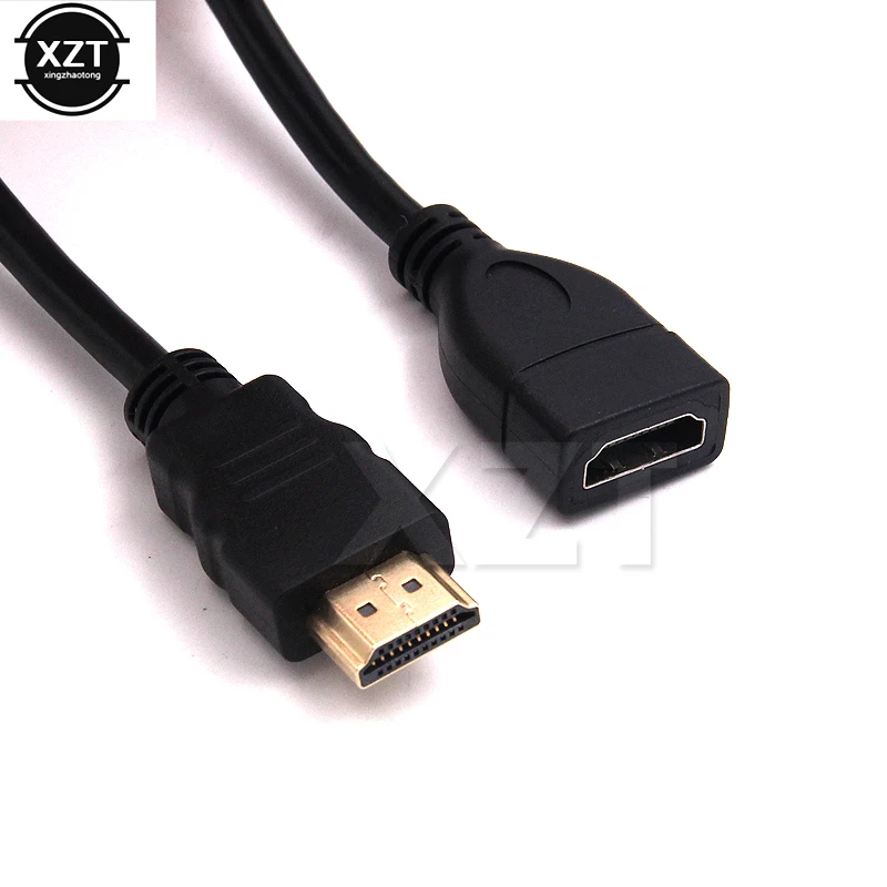 30CM przedłużacz kompatybilny z HDMI regulowany Adapter rozszerzenie męskie i żeńskie kompatybilny z HDMI