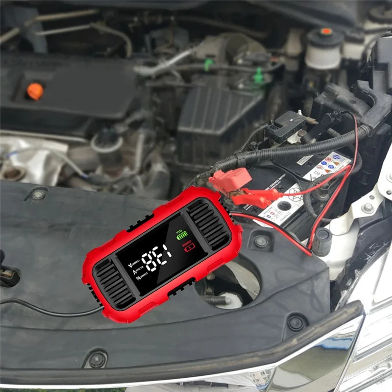 

A040-12V 2A Car Battery Charger Digital Display Smart Battery Charging Tool Trickle Charger Maintainer For Car Truck US-PLUG