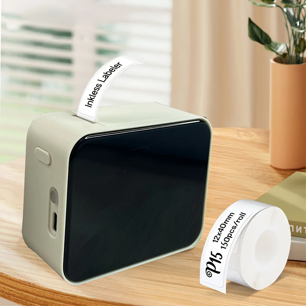 P15 Wireless Label Printer - Portable and Rechargeable with Multi-Template Design, Battery/USB Powered for  Office